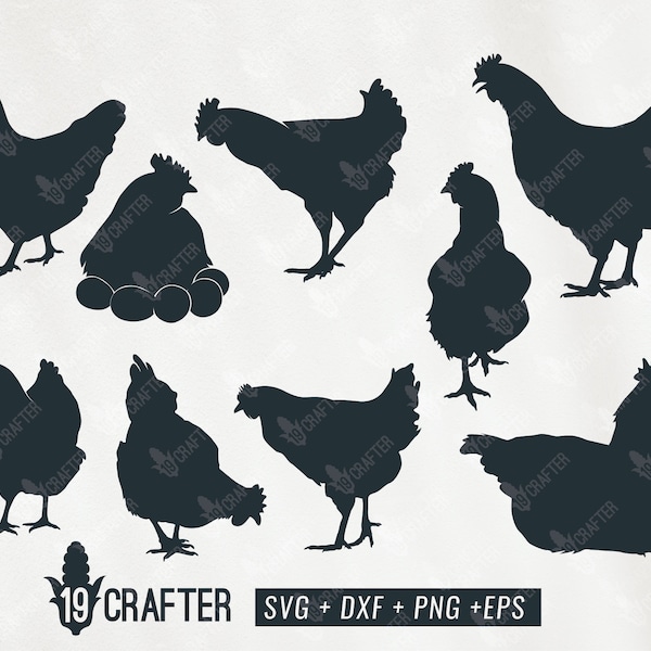 hen chicken svg bundle, egg hen, hen clipart, chicken farm quality detail silhouette svg png dxf eps cricut file, silhouette cameo