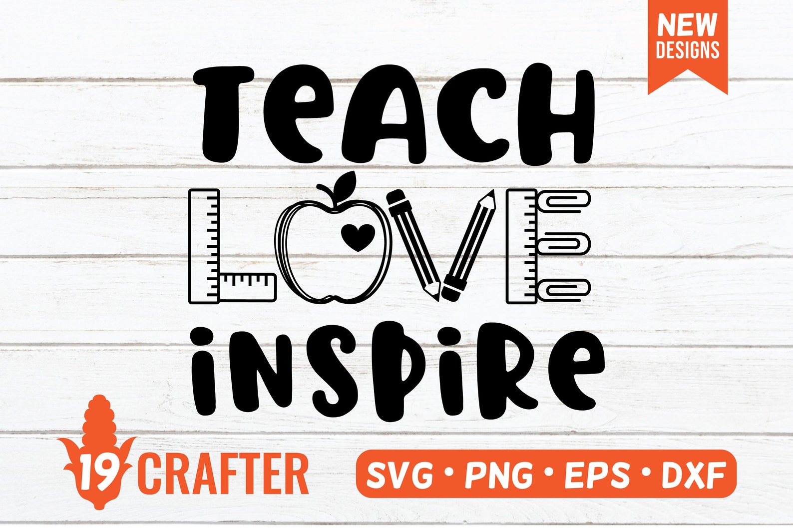 Teach Love Inspire SVG / Cut File / Cricut / Silhouette / DXF File ...