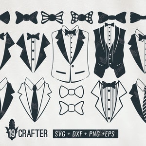 smoking svg bundle, smoking costume svg, costume messieurs, costume pour hommes, costume de smoking vector svg eps png dxf cut file for cricut, silhouette cameo