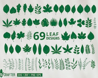 Paper Leaves SVG bundle/ Leaf Templates/ Cut Files for Cricut/ Silhouette/ Clipart/ Vector / Foliage SVG / Leaf cut file / Monstera leaf SVG