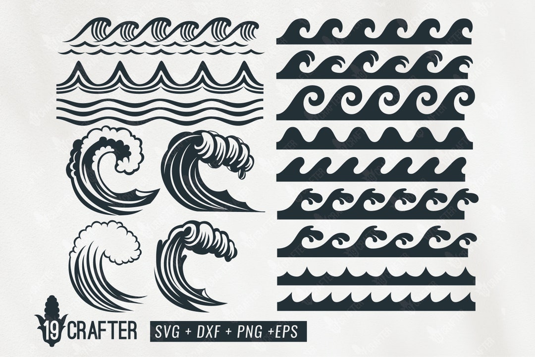Sea Wave Svg Bundle, Ocean Wave Svg, Sea Wave Svg, Sea Ocean Wave ...