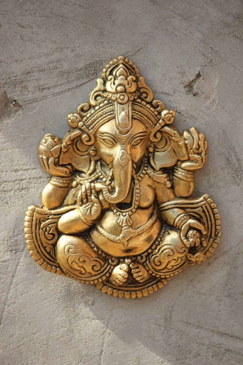 Brahmz Brass Ganesh hanging for wall Home Décor Wall Decor Etsy