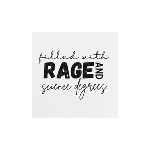 Laboratory Car Magnet – Rage & Science Degrees Design – Funny Political Statement Magnet – Unique Gift for Doctors, Nurses and Practitioners