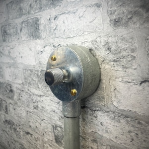 Conduit box LED dimmer with a modern chrome diamond etched dimmer knob