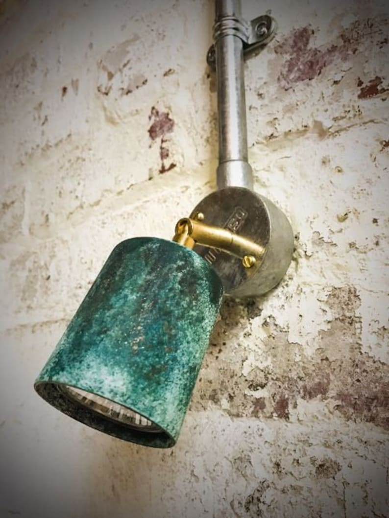Conduit box lighting GU10 adjustable week aged verdigris Etsy