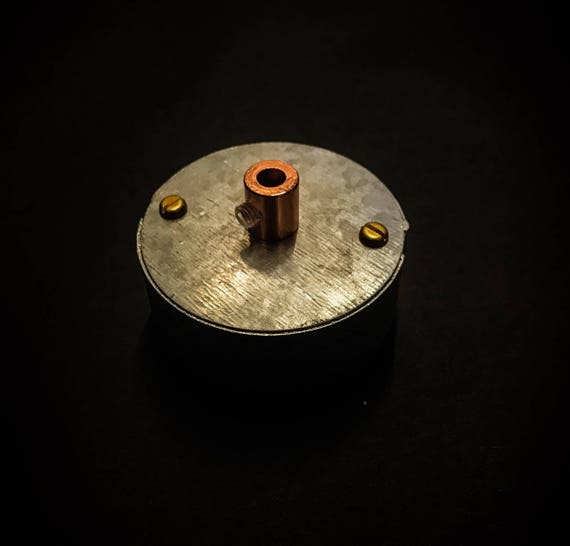 Industrial Galvanised Metal Ceiling Rose With Copper Cord Grip