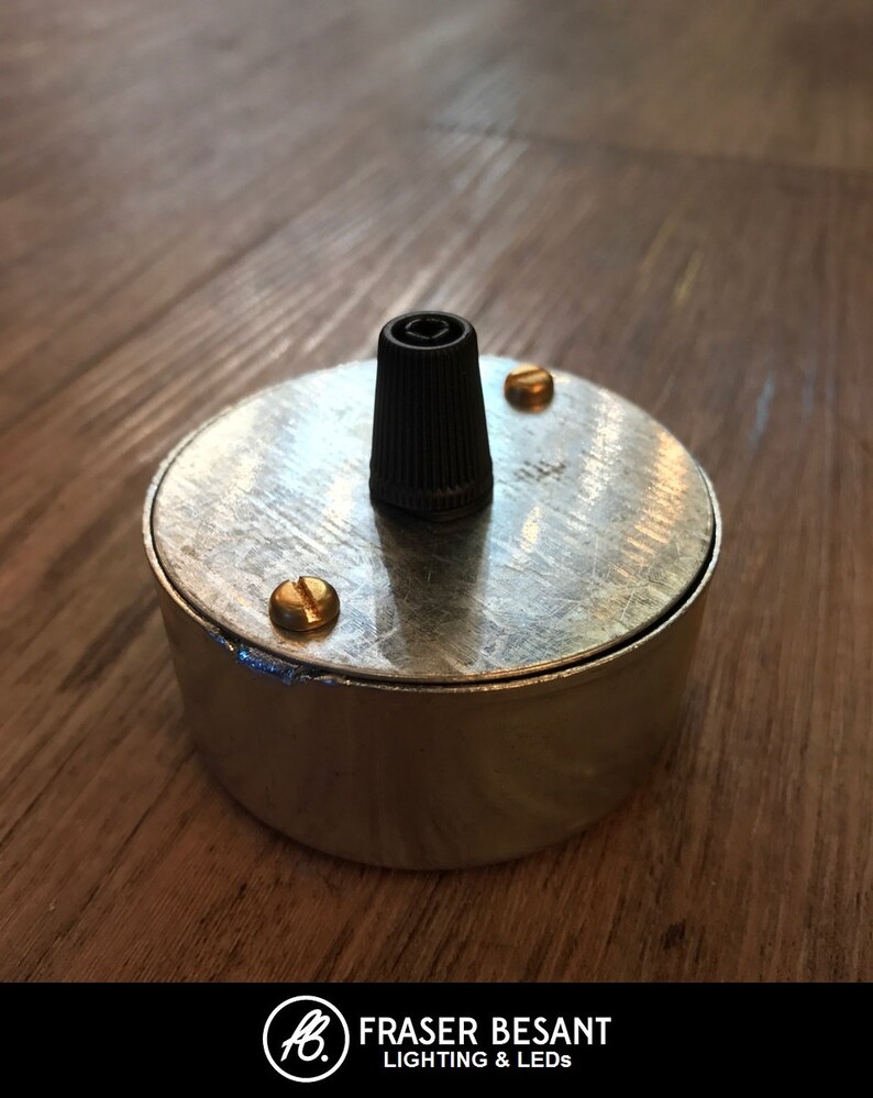 Conduit lighting ceiling rose with black cord grip Etsy