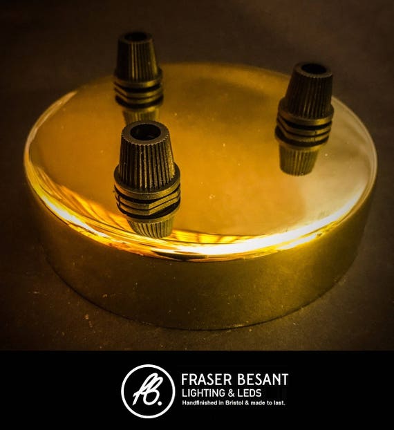 Brass 3 Way Metal Ceiling Rose Etsy