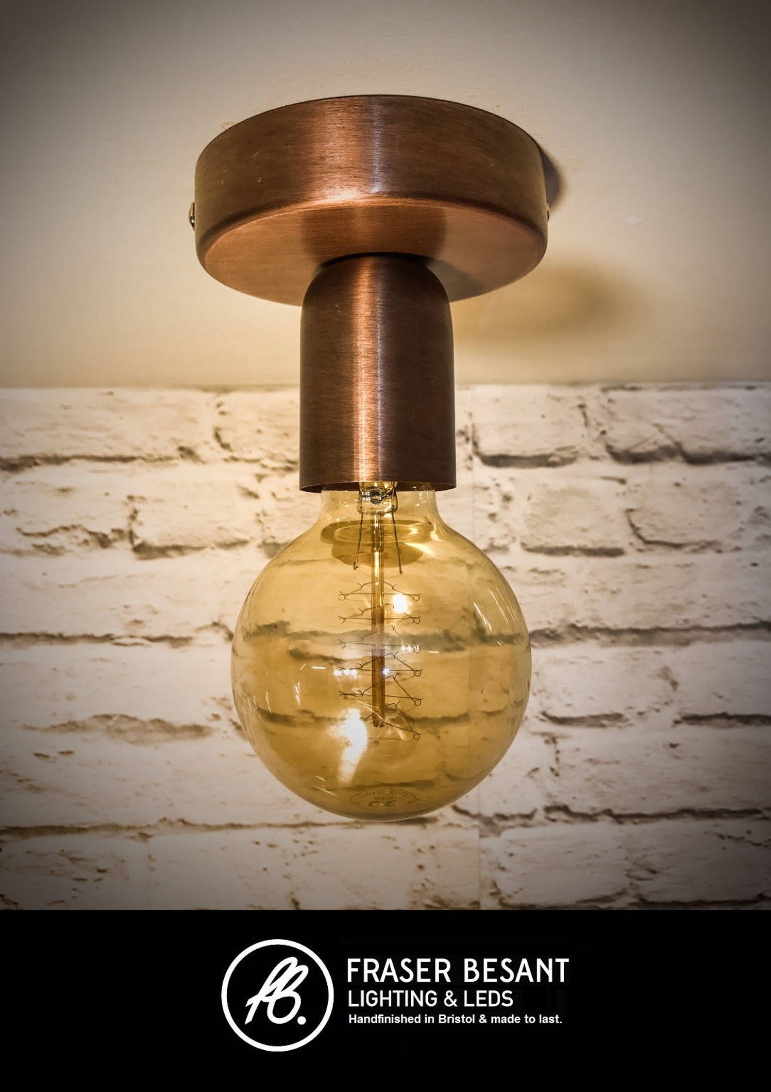 Aged Copper Decorative Wall Light E27 Etsy UK