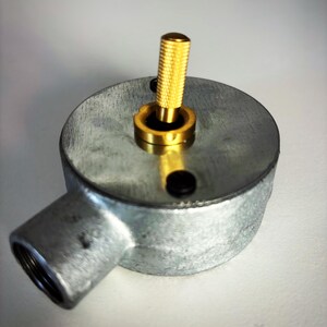 Handmade conduit box toggle switch gold finish with knurled metal