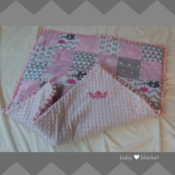 patchwork blanket Baby Blanket Nursery Decor Minky | Etsy