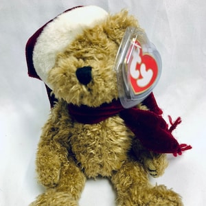 Ty Beanie Baby Attic Treasures Jangle Christmas Jointed 1993 Bear Plush 8.5″