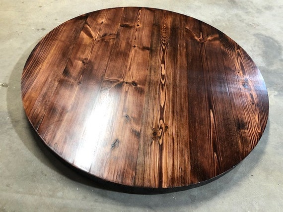 Rustic Handmade Round Wood Table Top Multi Size Reclaimed Bar Rustic Handmade Round Wood Table Top, Solid Wood Round Table Top