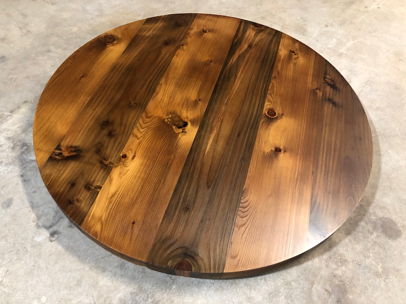 Rustic Reclaimed Handmade ROUND Wood Table Top MULTI SIZE Bar Etsy