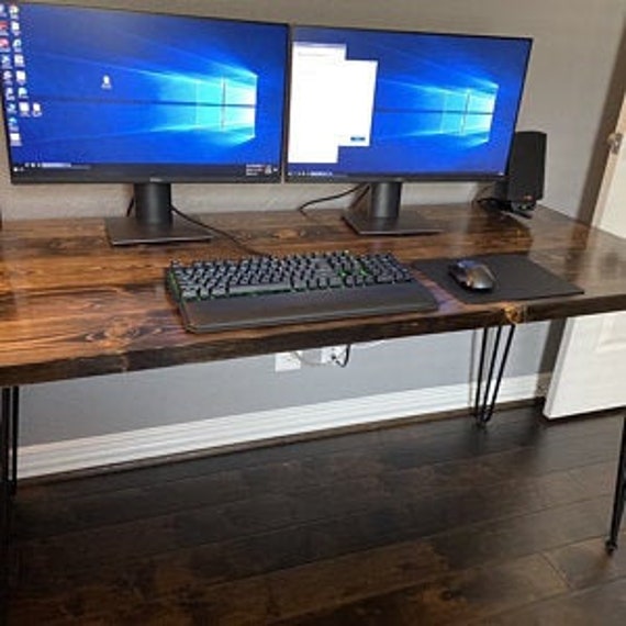 Custom 72x25 Desktop For Robert Stain Tbd Satin Poly Finish 3 Stain Tbd Satin Poly Finish