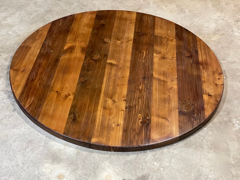 Rustic Reclaimed Handmade ROUND Wood Table Top MULTI SIZE Bar Etsy