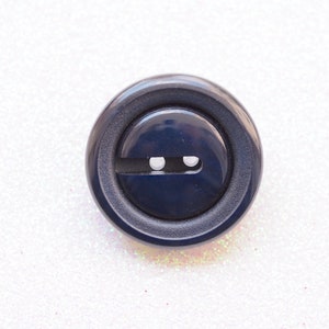 SET of 8x28mm (1 1/8&quot;) Dark Navy Blue Button, Robust Unisex Two Hole Button, Vintage Designers Button, Bespoke Button, Retro Style Button