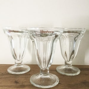 Vintage Hershey&#39;s Dessert Glass,Set of 3