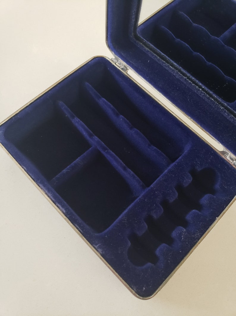 Vintage Silver Tone Jewelry Box