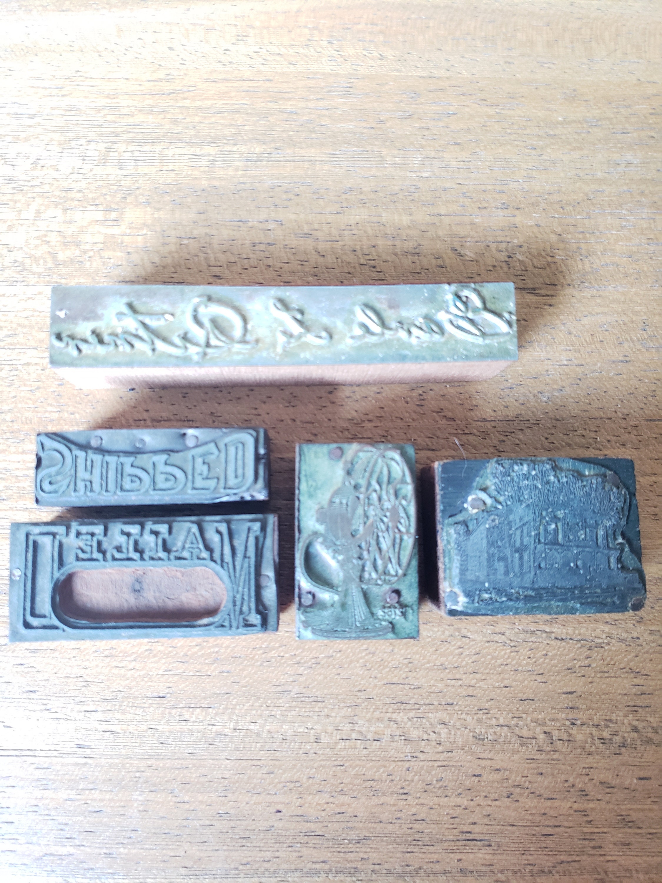5 Vintage Letterpress Printer Blocks wooden Art Blocks Etsy Denmark