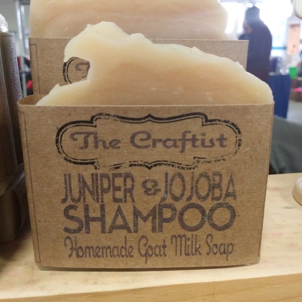 Oily Hair Juniper and Jojoba Handmade Goat Milk Shampoo Bar