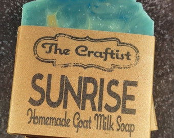 Savon artisanal au lait de chèvre Sunrise