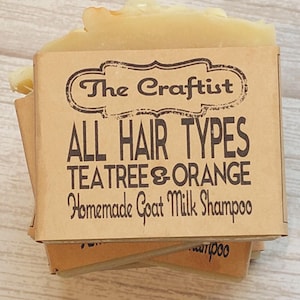 All Hair Types Tea Tree & Orange Goat Milk Shampoo Bar