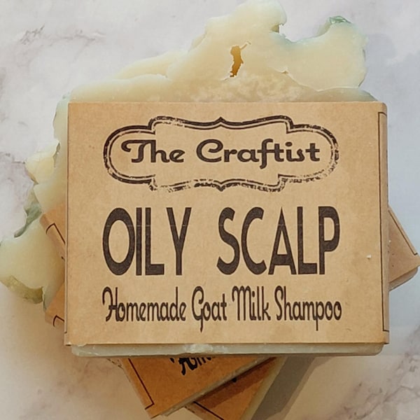 Champú sólido artesanal de leche de cabra con enebro y jojoba para cuero cabelludo graso