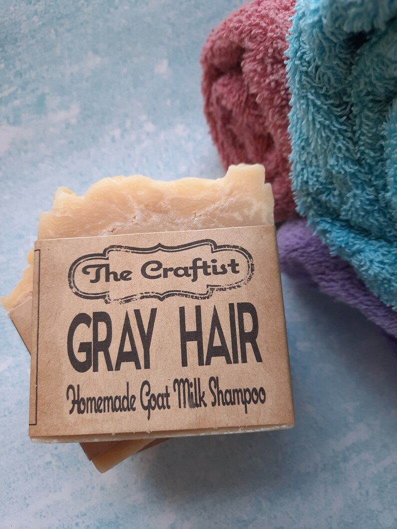 Gray Hair Handmade Goat Milk Shampoo Bar Etsy