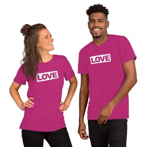 Love Unisex Tshirt – Comfortable Casual Tee, Soft Cotton Shirt for Men & Women, Perfect Gift for Couples and Everyday Wear