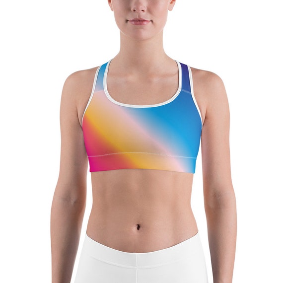 rainbow sports bra