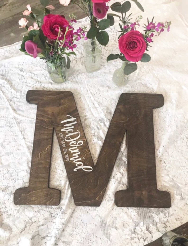 Letter Wedding Guest Book Alternative Personalized Letter Etsy