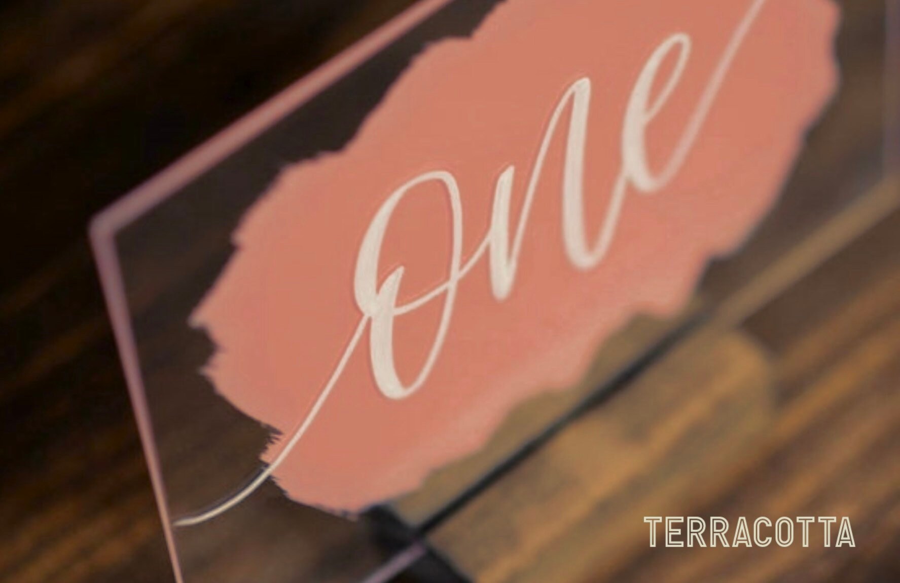 Acrylic Painted Table Numbers Wedding Table Numbers Large 5 Etsy