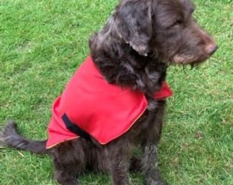 Waterproof summer Dog Coat: thin lining, Multiple Colors (Sizes 14"-28")