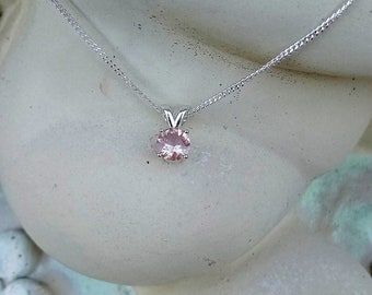 Oregon Schiller Sunstone Pendant, Natural Sunstone 6 mm Round Cut .72 Carats