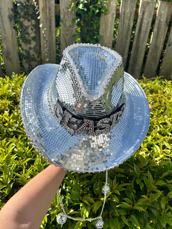 Disco / mirror tile cowboy hat HOW TO MAKE A DISCO COWBOY HAT // DIY Mirror Tile Cowgirl  main image 3