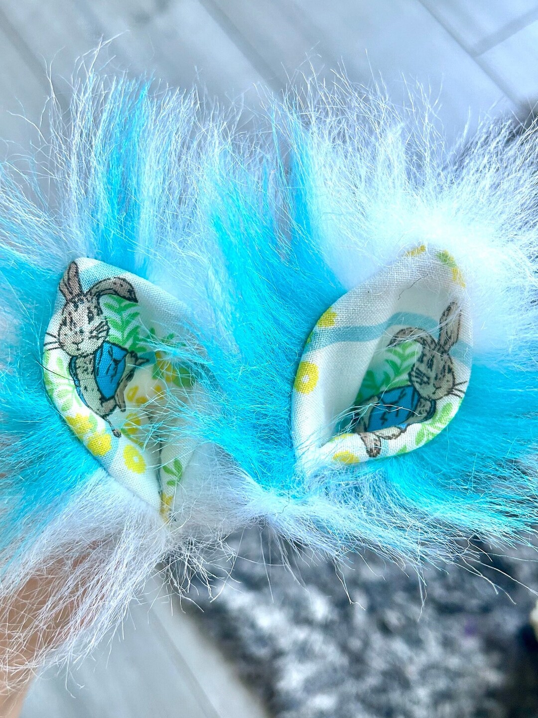 Peter Rabbit Easter Hair Set Rave Ears, Kitty Ears Handmade Clip-in ...