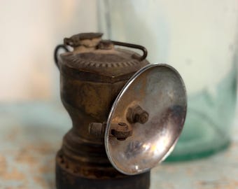 Justrite brass carbide miner's lamp