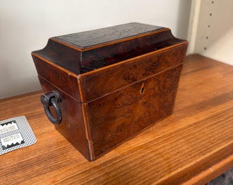 Caja de té inglesa antigua