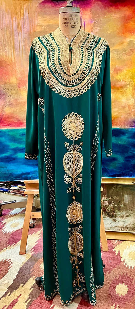 GREEN PERSIAN GOLD KAFTAN