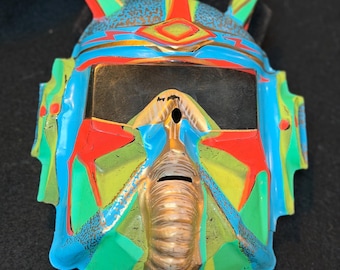 Vintage 1960s Kids Halloween Mask "Space Commando" (Catalog No. 877, Ben Cooper)
