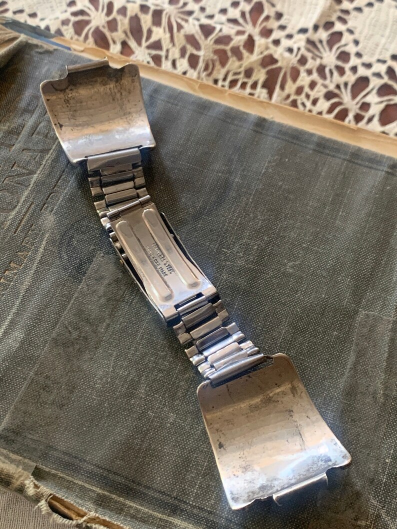 Vintage Mens Sterling Turquoise Watch Band Stainless Steel Etsy