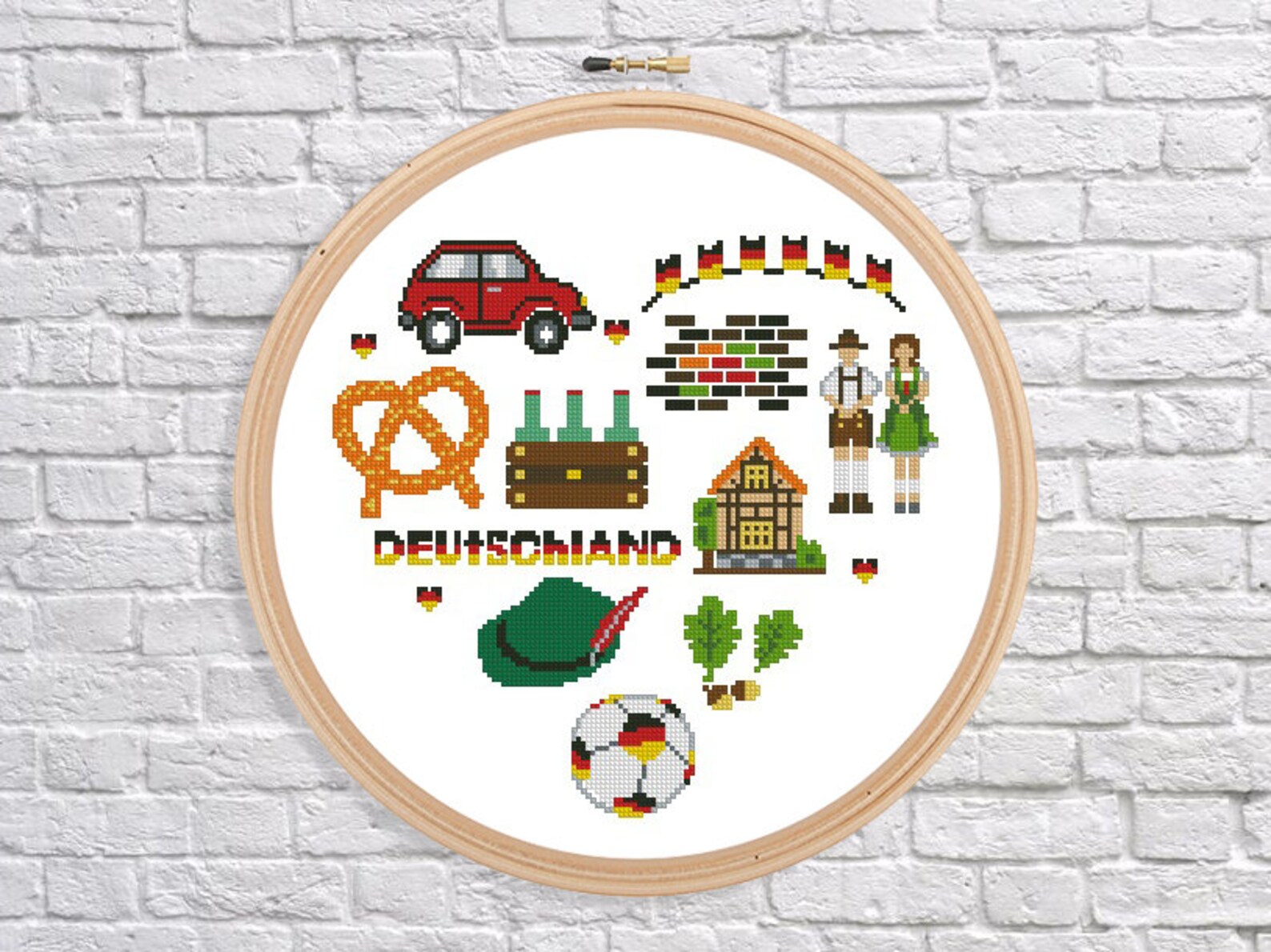 Germany cross stitch PDF pattern Instant download Deutschland Etsy