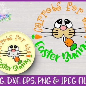Easter SVG - Carrots For The Easter Bunny SVG - Easter Plate Design