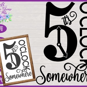 Het is 5 uur ergens SVG, Beer Sign SVG, Backyard Bar SVG, Summer Happy Hour Sign for Dad Design