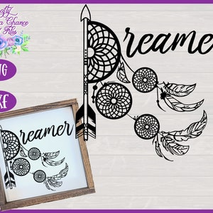 Traumfänger SVG, Träumer SVG, Boho SVG, Tribal Boho Dreamcatcher Design