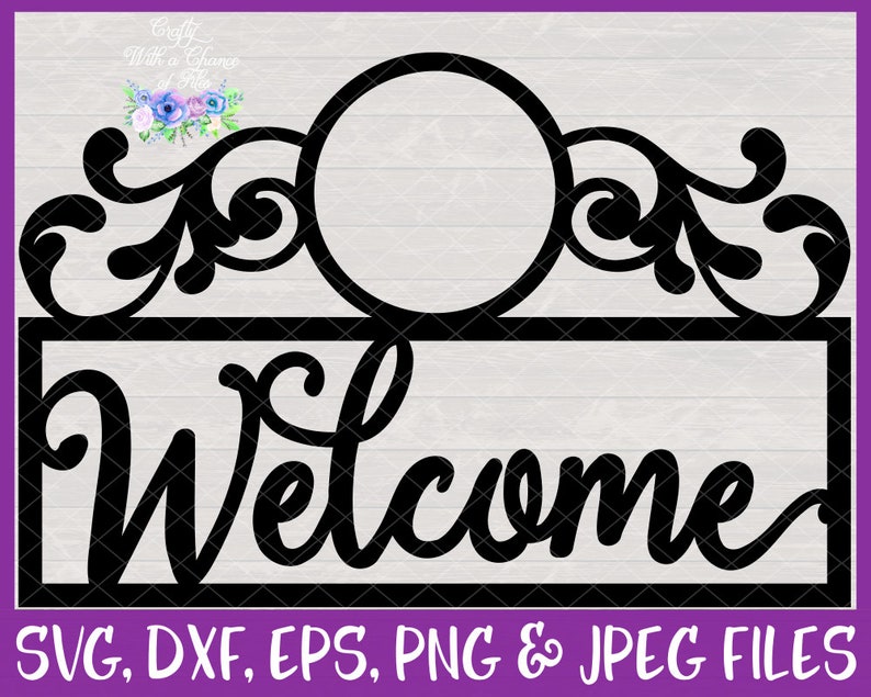 Download Welcome Monogram SVG Laser Cut Mailbox Initial Design | Etsy