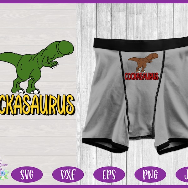 Men's Boxers SVG | Cockasaurus SVG | Mens Underwear PNG | Funny Valentine's Day Gift for Men Sublimation Design