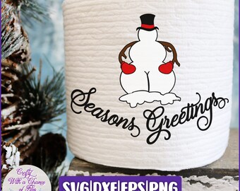 Christmas Toilet Paper SVG | Funny Snowman Gag Gift (Digital Download)