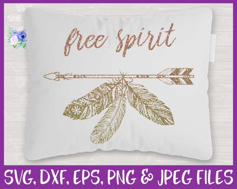 Download Free Spirit SVG Arrow Feather SVG Bohemian Nursery Sign | Etsy